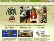 Tablet Screenshot of islandnaturals.com